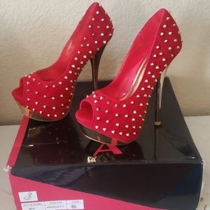 Sexiest red spiky heels!